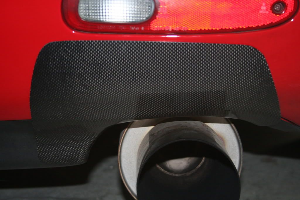 GB Attain Replica CF Rear Exhaust Bumper Guard for FD